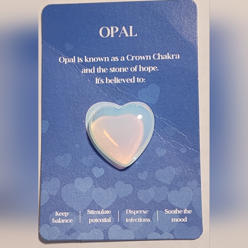 Opal Heart Chakra Stone Decor